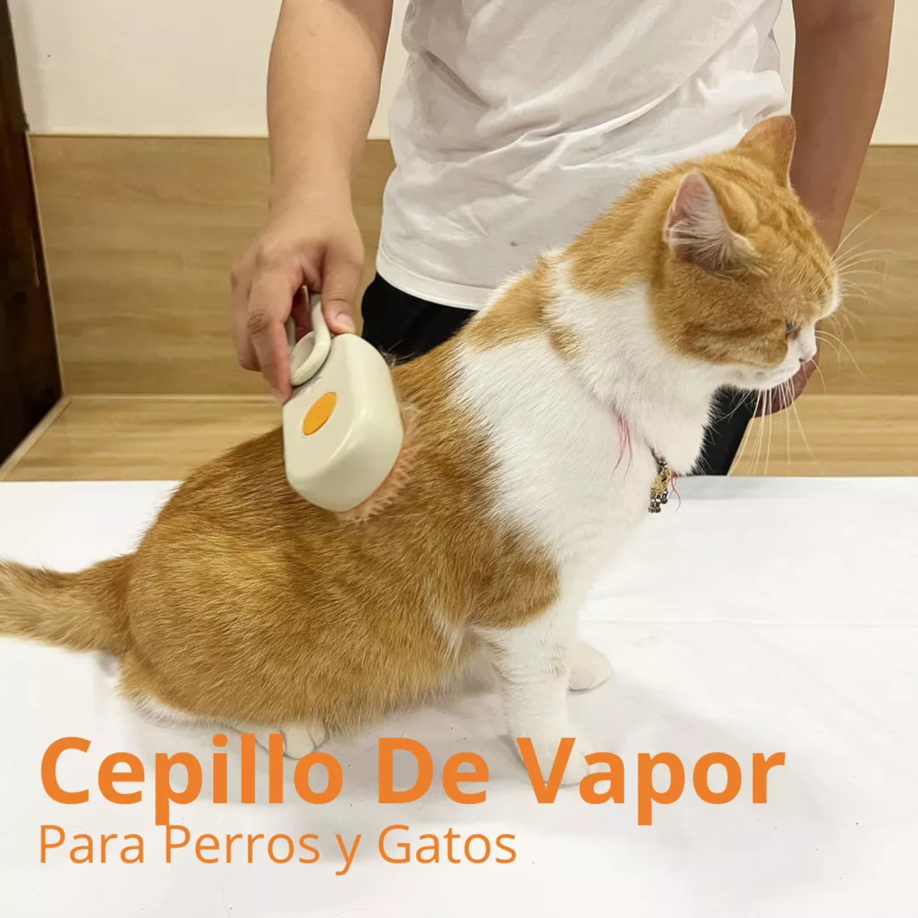 Cepillo de Vapor 3 en 1: Masaje, Limpieza y Quita Pelos