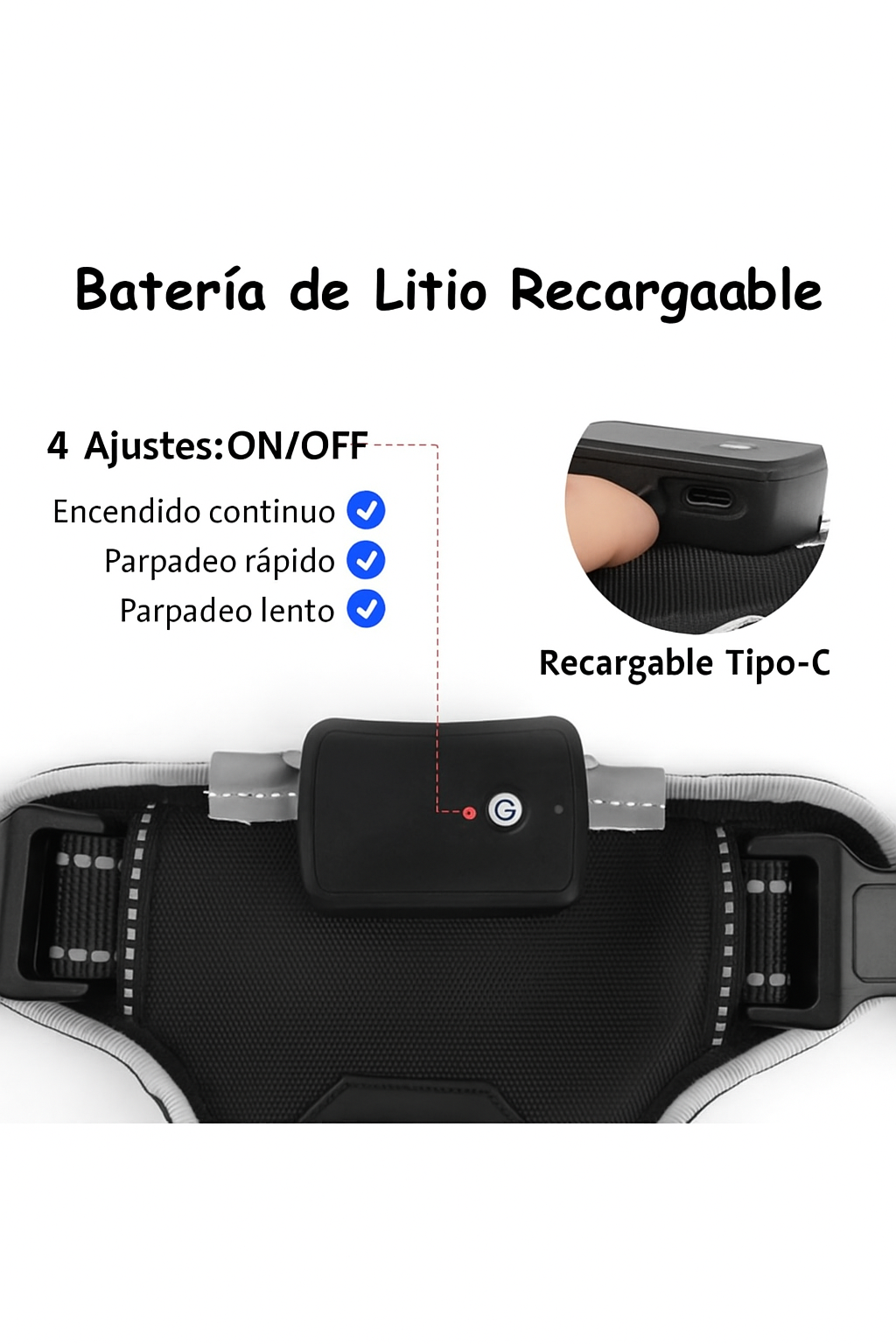 Arnés Led de Alta Visibilidad para Paseos Nocturnos Seguros