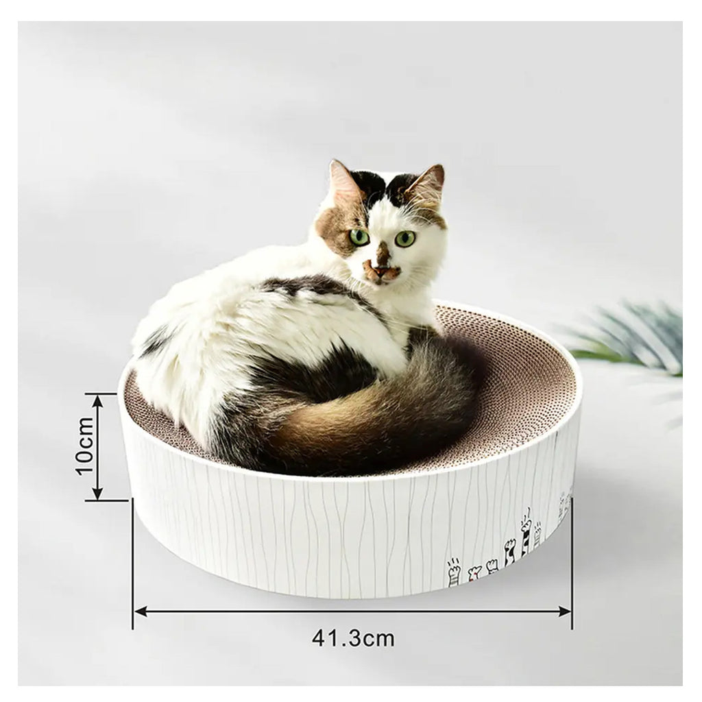 Rascador Circular de Cartón Corrugado para Gatos