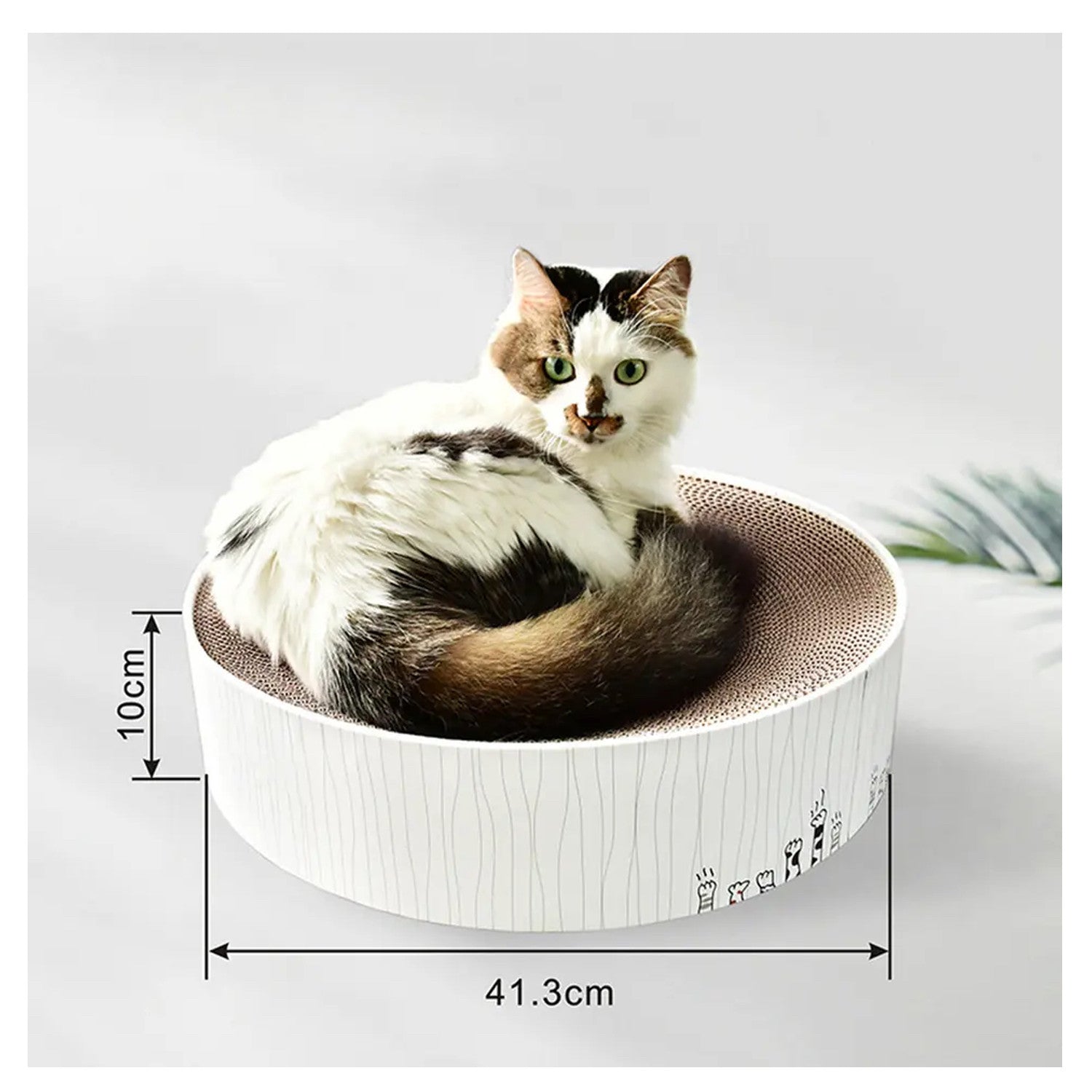 Rascador Circular de Cartón Corrugado para Gatos